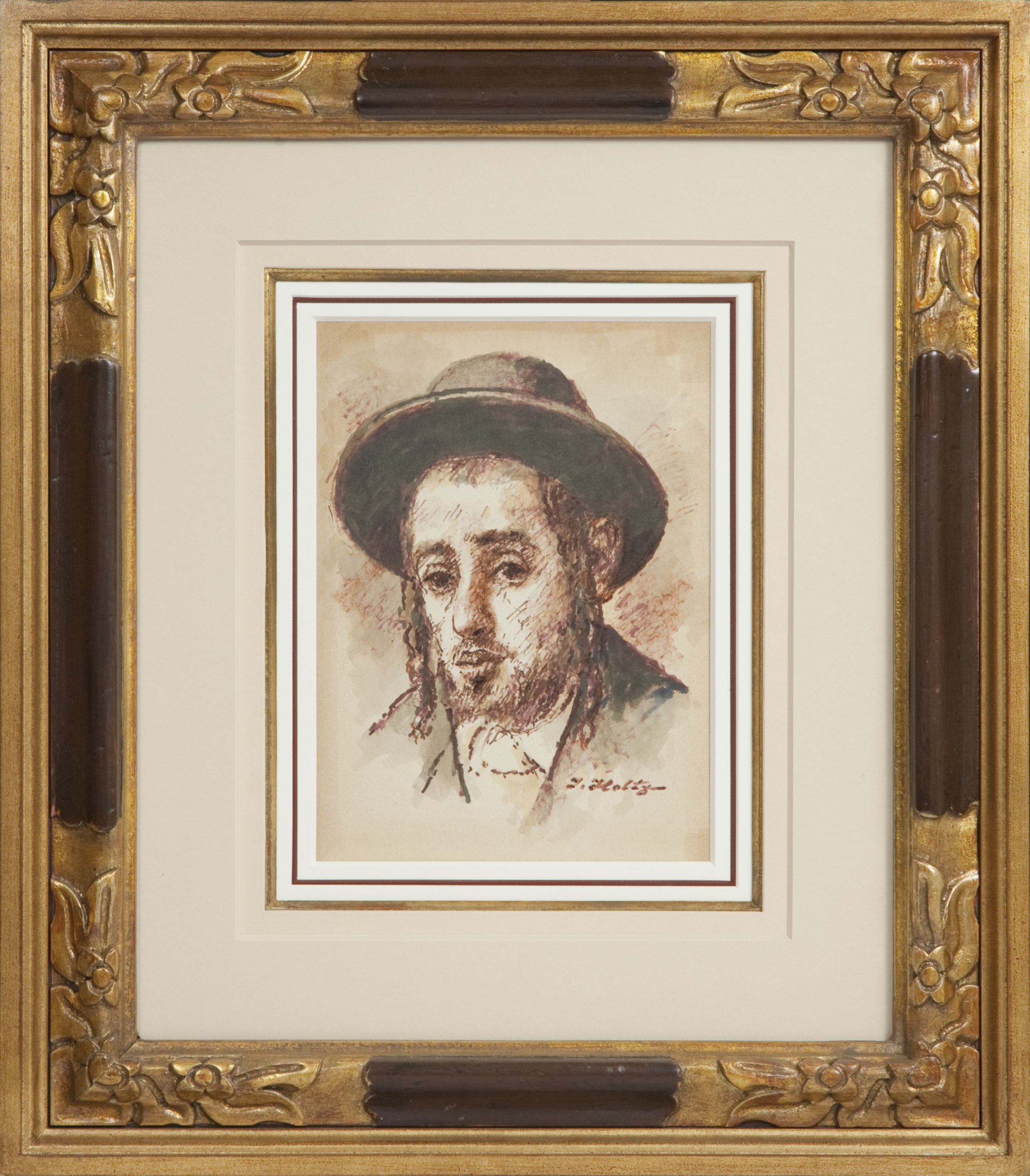 173 Yeshiva Student 1971 - Marker - 8 x 10.5 - Frame: 19 x 22 x 2