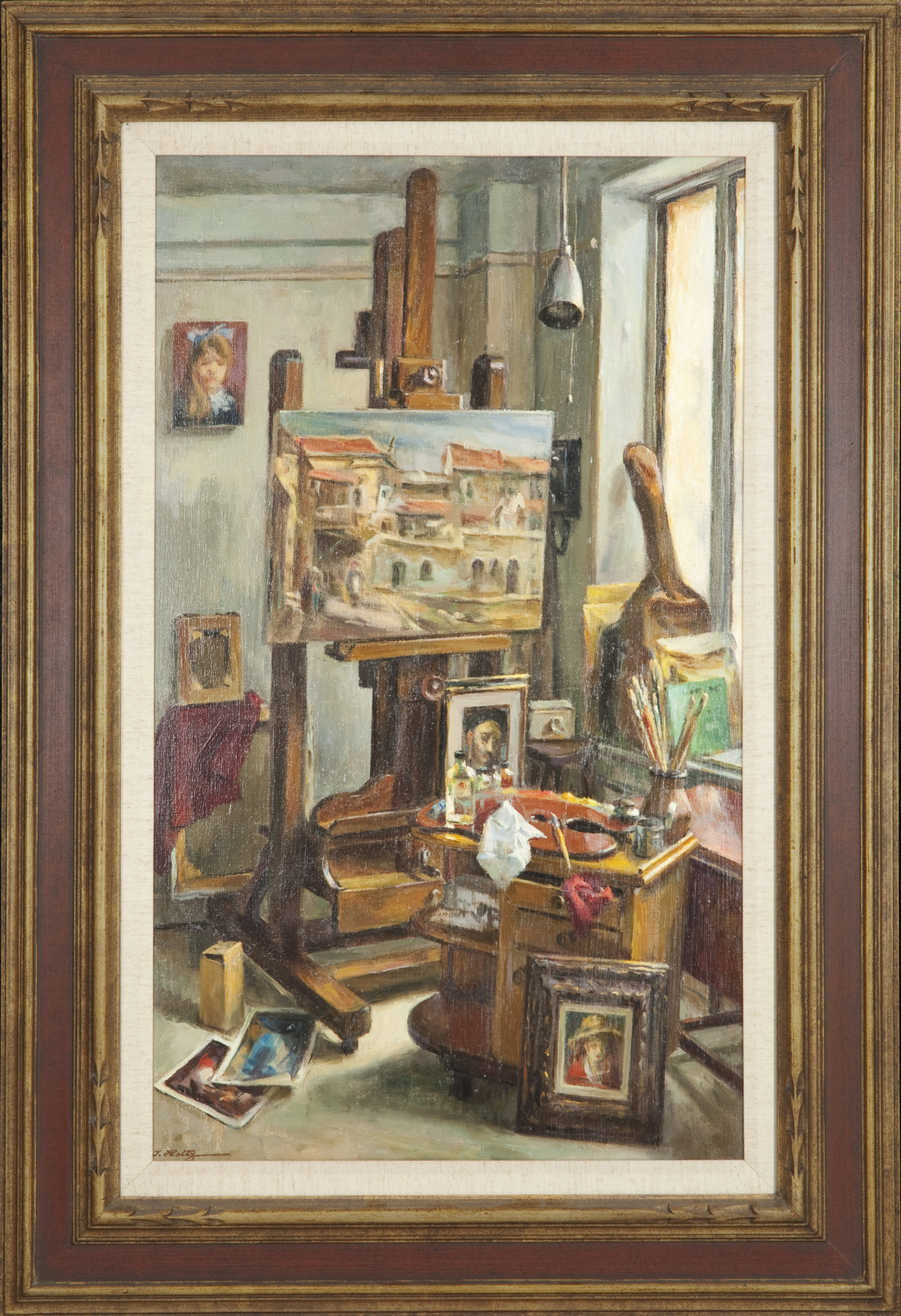 111 My Studio 1967 - Oil on Canvas - 18 x 30 - Frame: 26.5 x 39 x 1.5